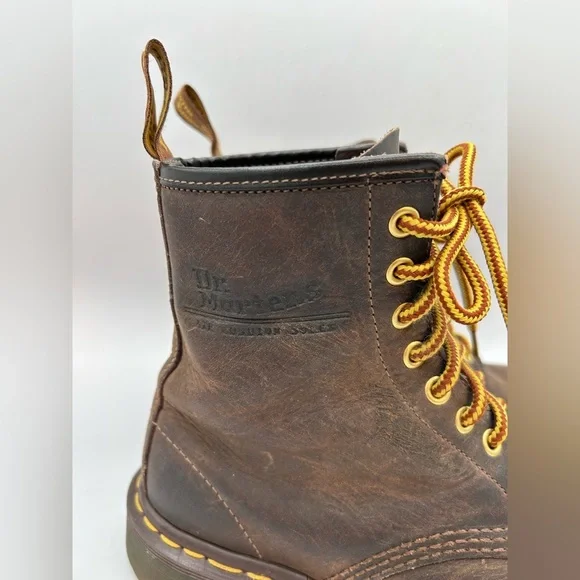 Dr. Martens Doc England MIE Rare 90's Vintage Crazy Horse 1460 Boots UK5 US7 Y2K - Picture 7 of 12
